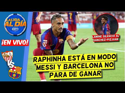 RAPHINHA, en MODO MESSI, mantiene al BARCELONA PERFECTO con HAT-TRICK vs SEVILLA | La Liga Al Día