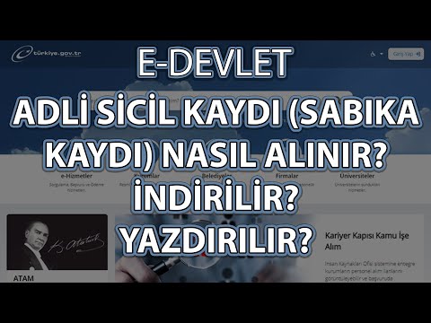 E-Devlet Adli Sicil Kaydı (Sabıka Kaydı) Nasıl Alınır? İndirilir? Yazdırılır?
