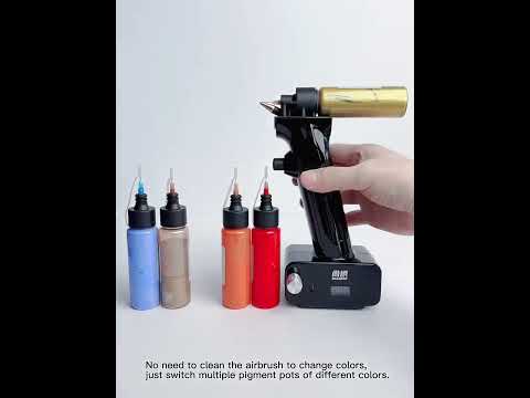 SHANGSE No-Clean Airbrush Kit-30PSI Rechargeable Cordless Quick Spra