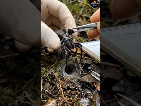 POV: Tiny Camera on a Funnel-Web Spider Inside Its Silk Tunnel#shorts #ai