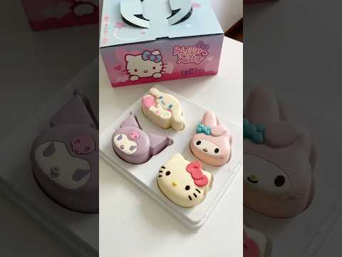 Eat sanrio ice cream cake with me #asmr #food #icecream #cake #sanrio #satisfying #summer