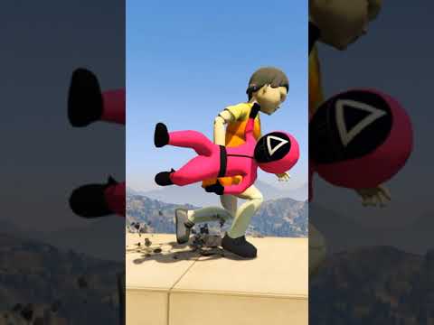 Squid Game Doll vs Guard Epic Battle GTA 5 ep.563 #shorts