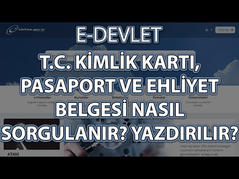 E-Devlet T.C. Kimlik Kartı, Pasaport ve Sürücü Belgesi Nasıl Sorgulanır? Yazdırılır? (Tek Belgede)