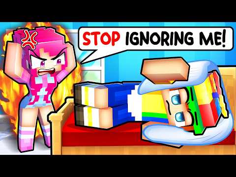 Ignoring My Crush for 24 Hours in Minecraft!