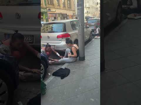 Downtown , Frankfurt , Germany #frankfurt #germany #migrants