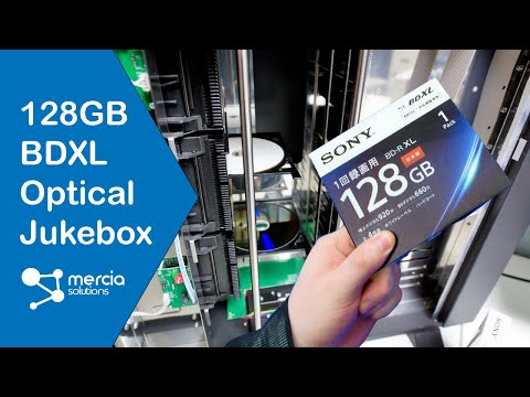 128GB BDXL Blu Ray Optical Jukebox how it works as a WORM data storage