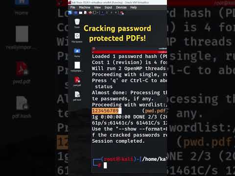 cracking a password protected PDF document!
