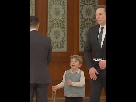 Tesla CEO Elon Musk takes his son to the meeting with Chinese Premier