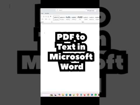 How to Change PDF to Text in Microsoft Word - 2025
