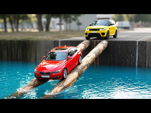 Cars vs Impossible Log Bridge Challenge #4 in BeamNG Drive!