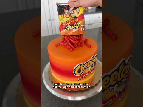 Cake… but make it spicy 🔥🎂 #cakedecorating #cheetos