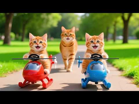 Mama Cat Trims Fur on the Farm and Makes Tiger Hat For Kittens At Home🐾🎩🐯