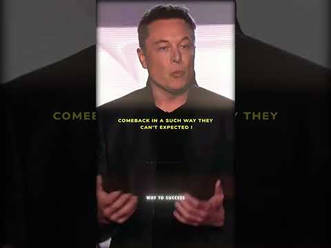 COMEBACK IN A SUCH WAY THEY CAN'T EXPECTED | ELON MUSK | #shorts #quotes