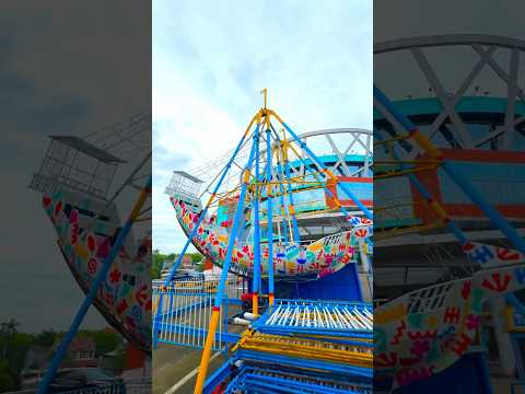 😱 Higher and higher—the Kora-Kora swing ride is not for the faint-hearted!