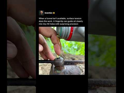 This Trick Lets You Pour Oil Without a Funnel and Never Spill ☝️ #shorts