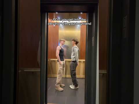 found a cute guy in the elevator #gay #couple #couplegoal #lgbt #shorts