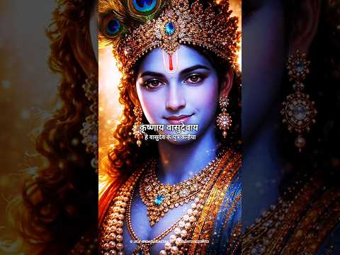 Powerful Krishna Mantra🪆- 🕉️  KRISHNAYA VASUDEVAYA #krishna #chanting #meditation #music