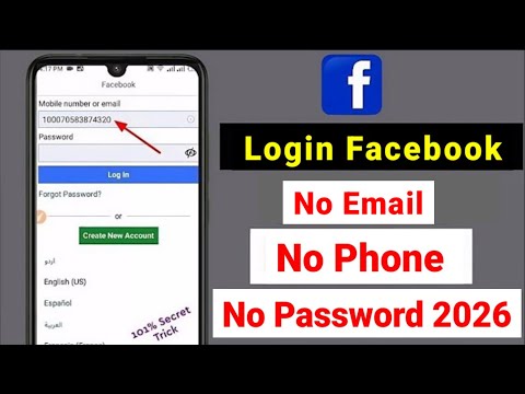 How To Login Facebook Account Whitout Email And Phone Number 2026