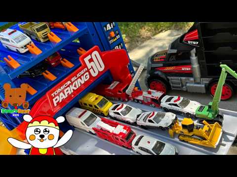 A Big Car Carrier Brings 21 Cars to the Garage! The Working Cars Are Ready for Work!