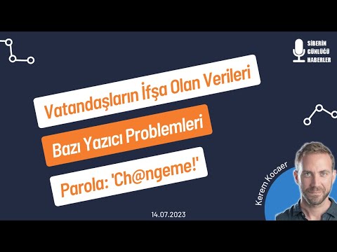 Vatandaşların İfşa Olan Verileri - Bazı Yazıcı Problemleri - Parola: 'Ch@ngeme!'