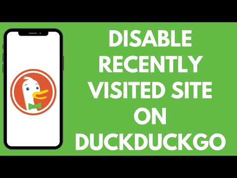 How to Disable Recently Visited Sites on Duck Duck Go