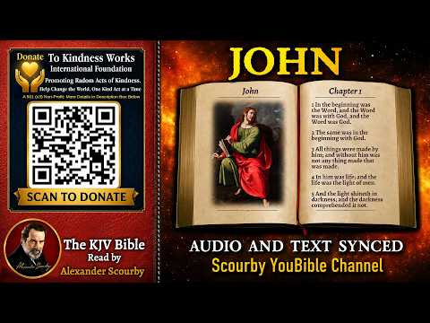 43 | The Book JOHN (KJV) | Read By Alexander Scourby | AUDIO and TEXT | Synced Together.