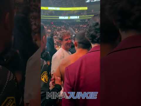 Mark Zuckerberg embraces UFC 320 winner outside cage