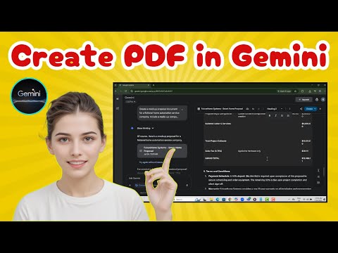 How To Create a PDF Document Directly in Gemini AI - Full Tutorial
