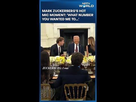 Mark Zuckerberg's Hot Mic Apology Steals Show At Trump's White House Dinner