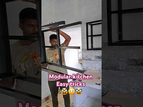 modular kitchen easy tricks #trending #wardrop #diy #aluminium #carpentry #modularkitchen #shorts