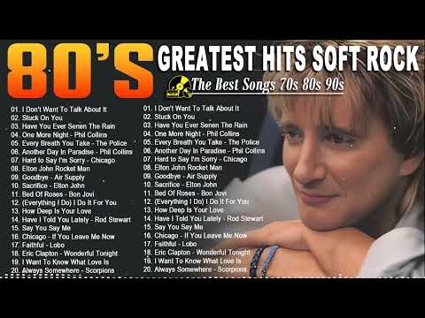 Rod Stewart, Phil Collins, Elton John, Air Supply, Bee Gees, Lobo | Soft Rock Love Songs 70s 80s 90s