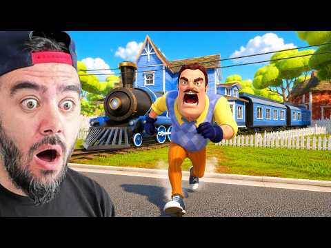 WILSON EVINI TREN YAPTI HAREKET EDIYOR - HELLO NEIGHBOR MODS