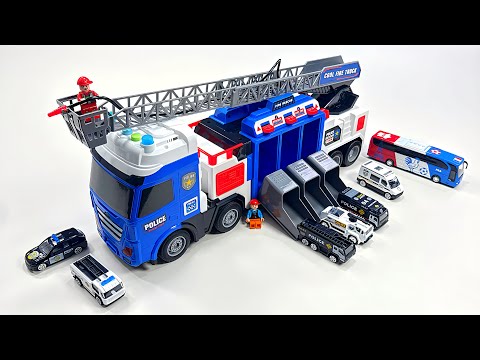 Unboxing Fire Rescue Truck, EV Police Car &amp; Remote Control RC City Bus | Excavator ASMR |Review Toys