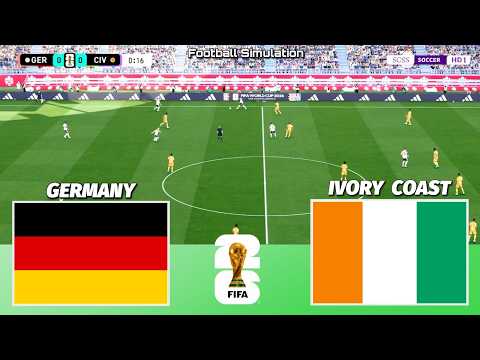 🔴 LIVE | Germany vs Ivory Coast - FIFA World Cup 2026 | PES 21 Simulation