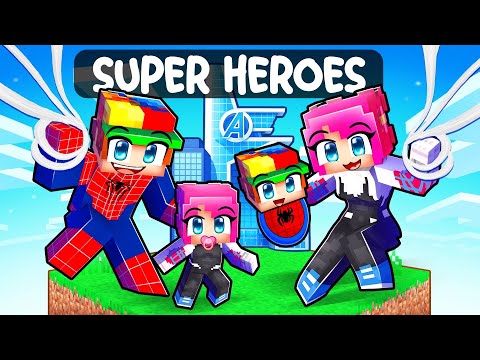 Surviving One SUPER HERO CHUNK in Minecraft!