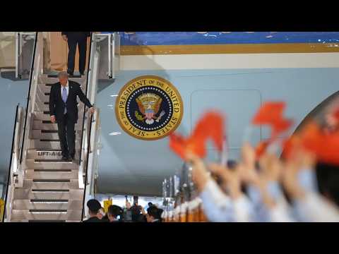 Trump arrives in Beijing for pomp-filled talks on Iran war and US-China trade