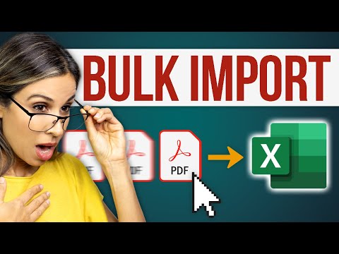 Bulk Combine PDF files to Excel without losing formatting &amp; NO 3rd party software