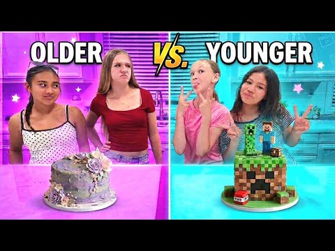 Older Sisters vs Younger Sisters Cake Challenge!!