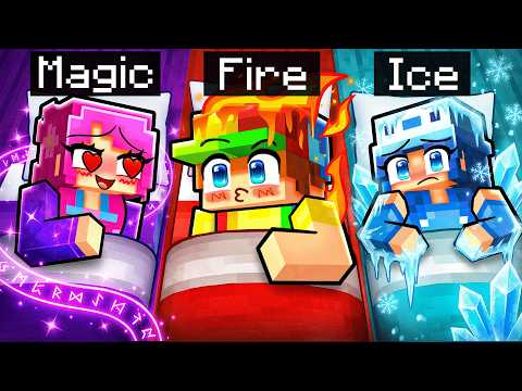 Having an ELEMENTAL SLEEPOVER in Minecraft...