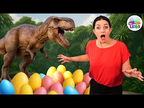 DINOSAUR Easter Egg Hunt Exercise Dance Song 🦖 | Dino Island Adventure 🦕| Brain Breaks for Kids 🌋