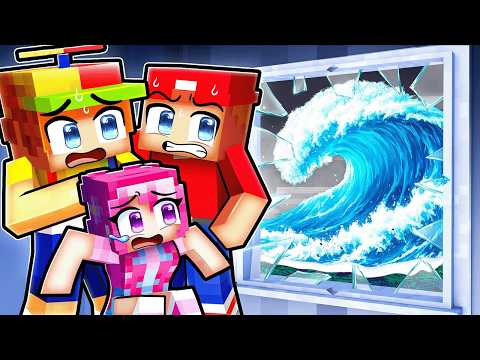 We Survived a TSUNAMI in Minecraft!
