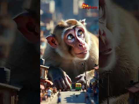 A tiny city. One curious ruler#MiniatureCity #MonkeyMagic #TinyWorld #AnimalPerspective