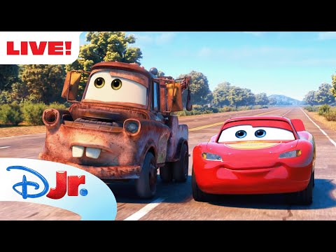 🔴 LIVE! 24 HOURS Pixar Cars NEW Livestream! 🚘 | Cars on the Road, Cars Toon &amp; MORE! |  @disneyjr