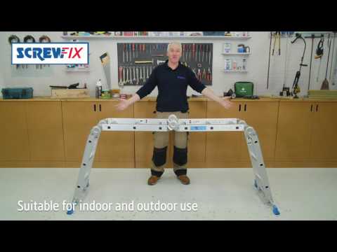 ALUMINIUM FOLDING LADDER 4X3-TREAD 3.34M | Screwfix